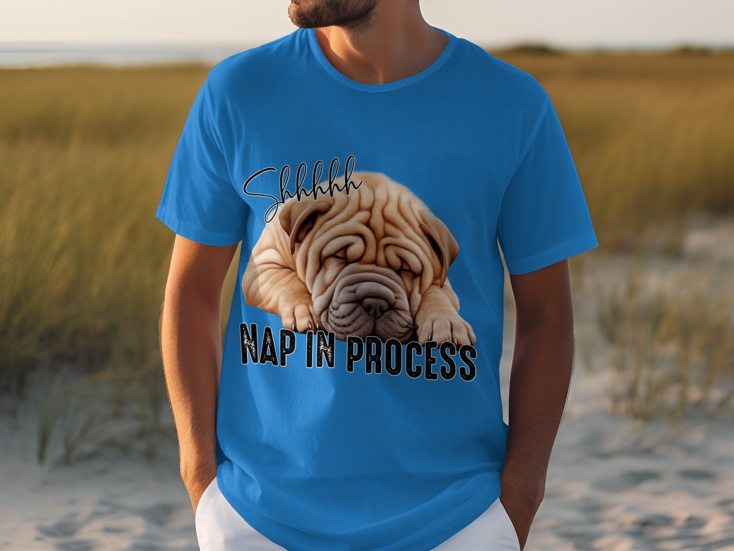 Shhhhh Nap In Process Relaxing Dog Graphic T-shirt