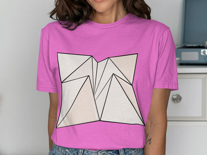 Geometric Design Graphic Tee for Casual Outfits