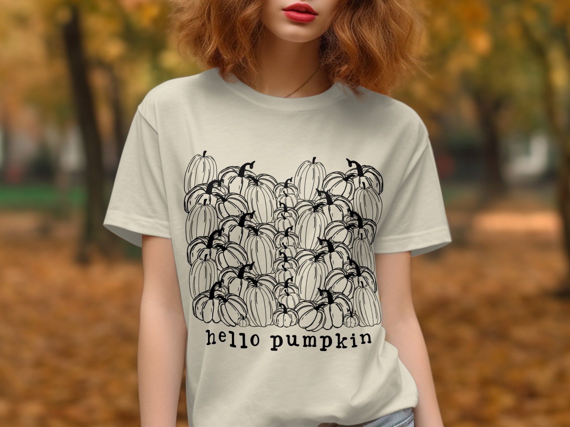 Hello Pumpkin Fall Season Women's T-shirt