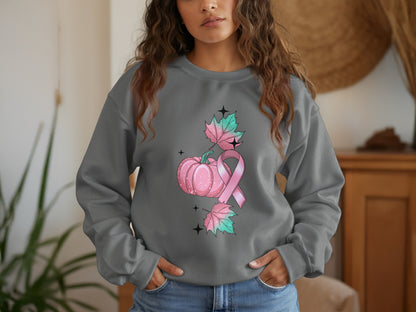 Pink Pumpkin Breast Cancer Awareness Sweatshirt