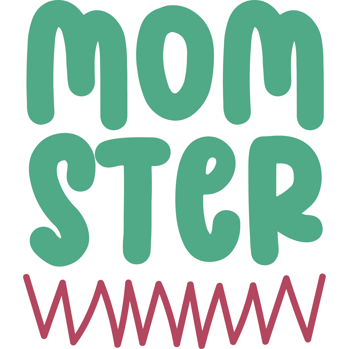 Fun Graphic Momster Design for Moms Halloween Shirt