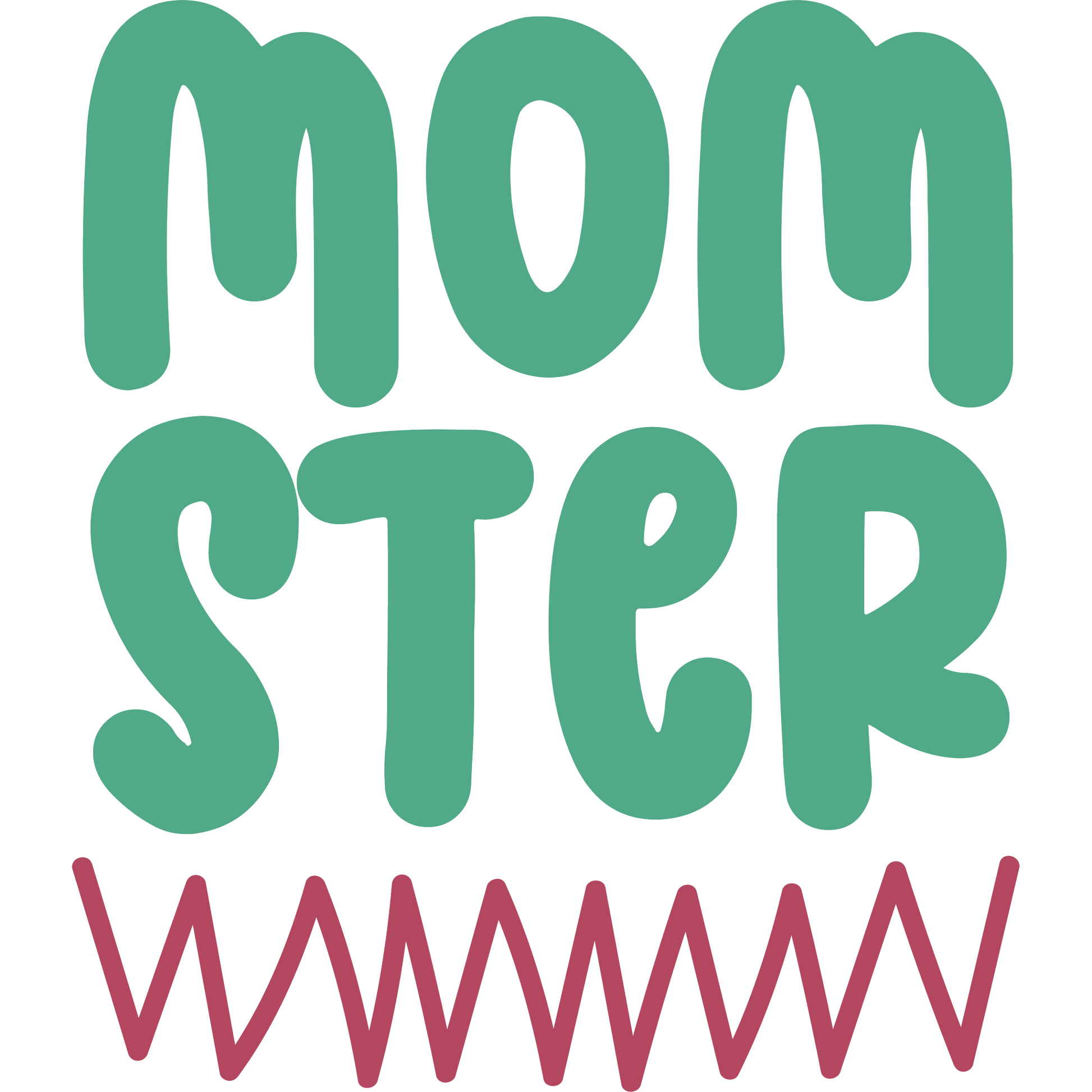 Fun Graphic Momster Design for Moms Halloween Shirt