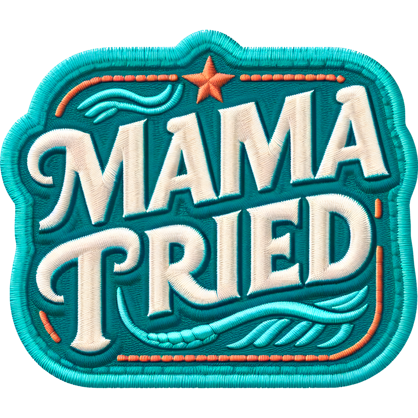 Retro Mama Tried Embroidered Patch Unique Design Accessory