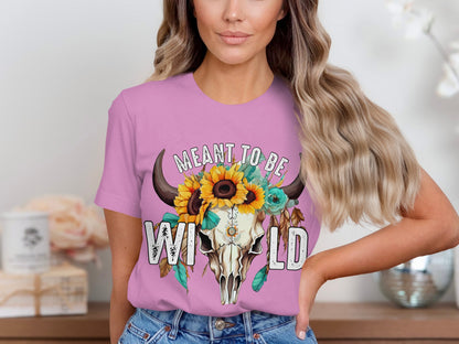 Meant To Be Wild Graphic Tee Shirt