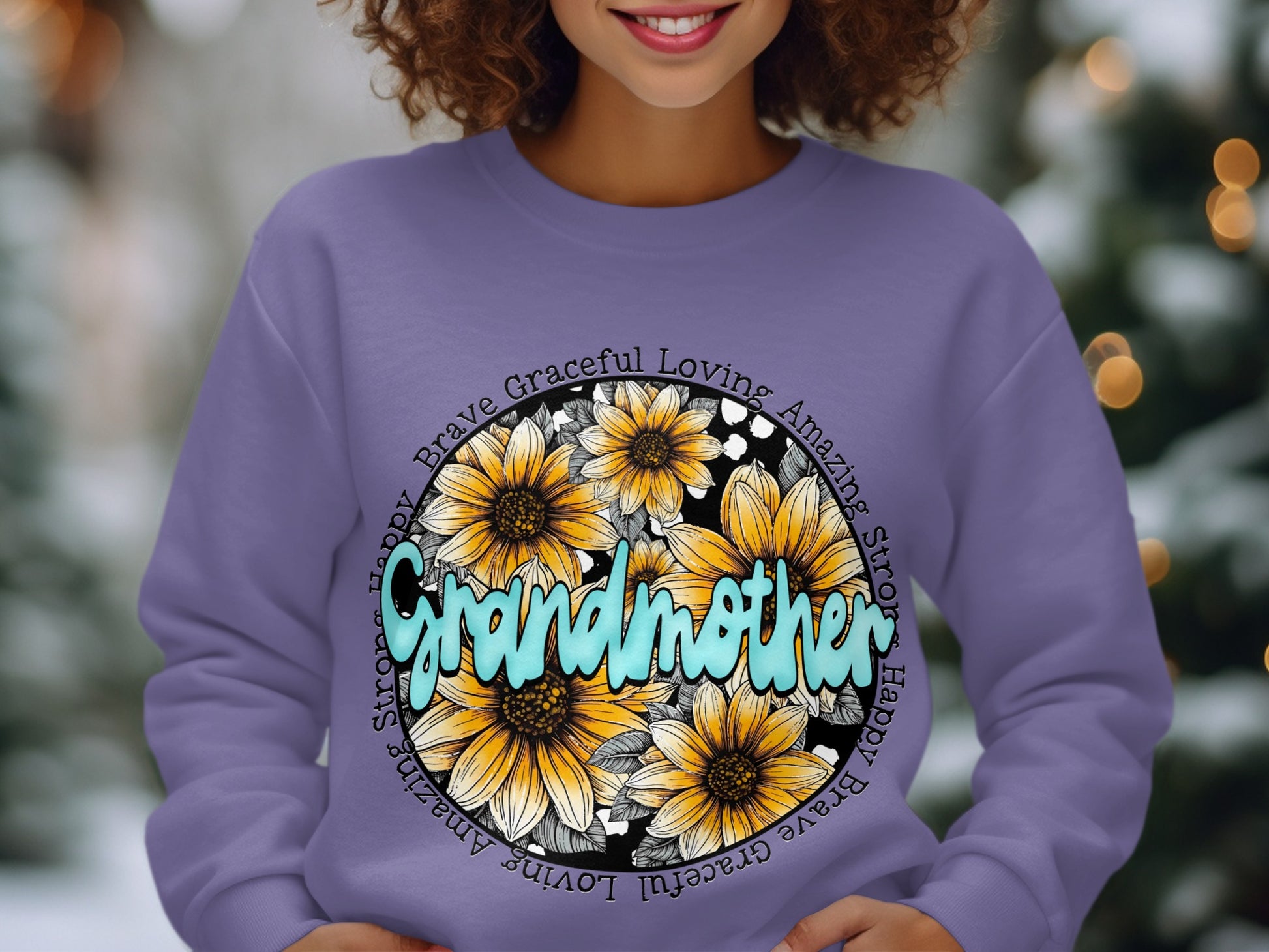 Grandmother Rave Graceful Loving Amazing Strong Sweatshirt