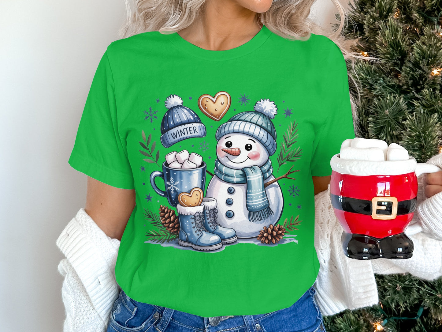 Cozy Winter Snowman T-Shirt for Holiday Cheer