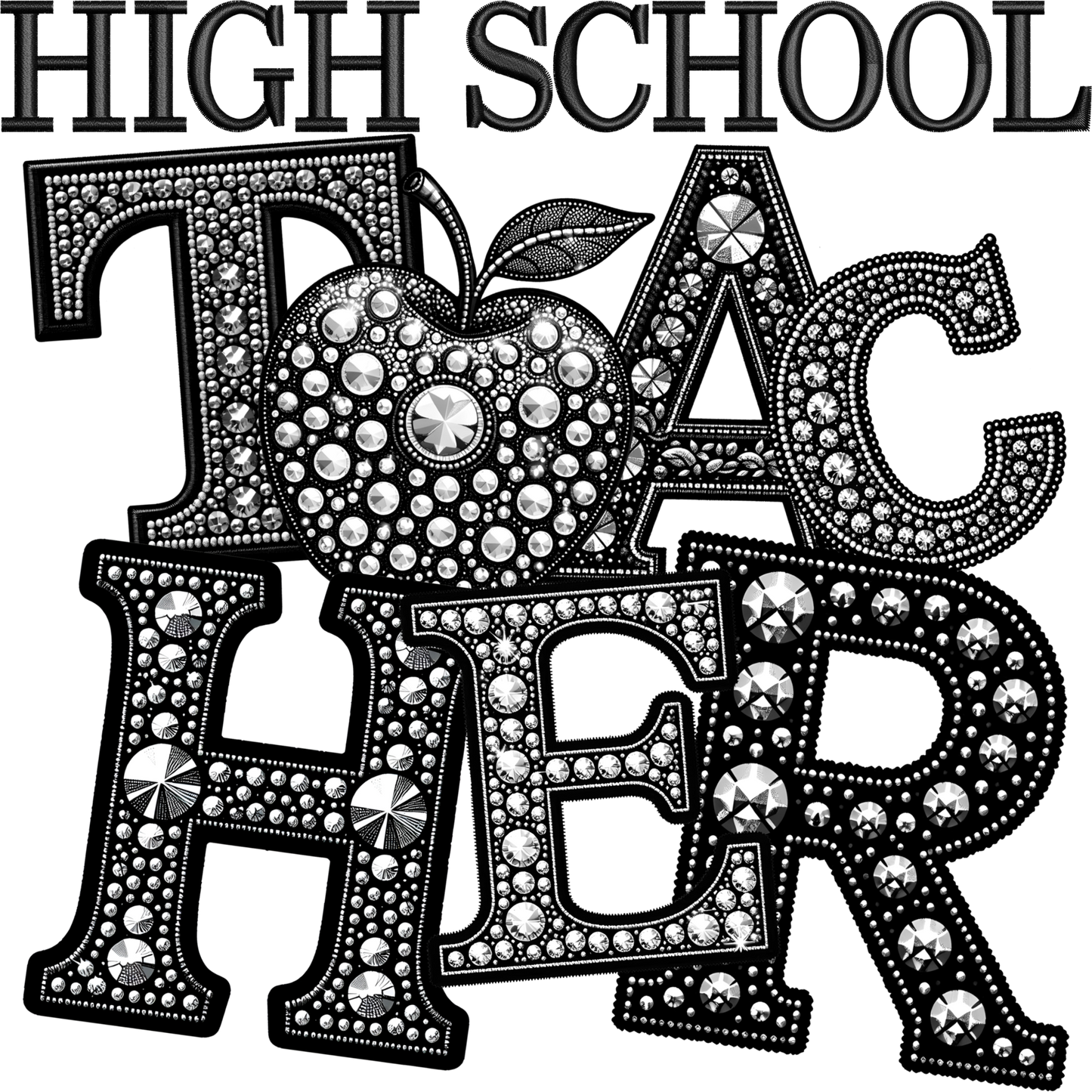 Sparkling High School Teacher Statement Art Decor
