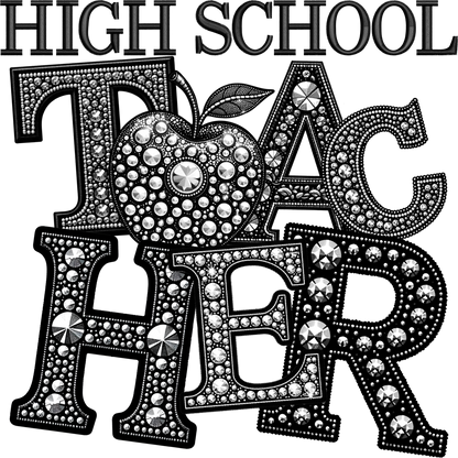 Sparkling High School Teacher Statement Art Decor
