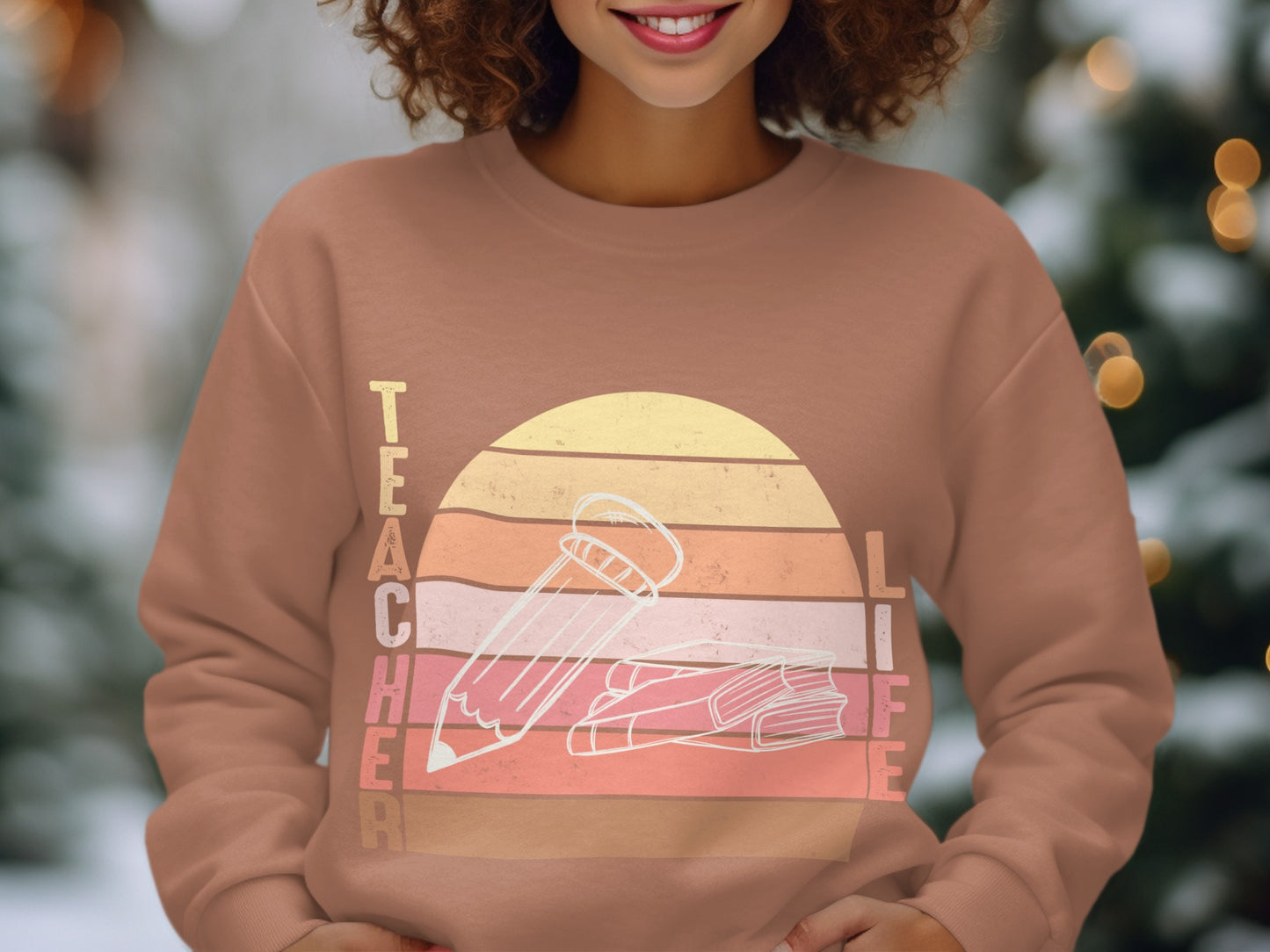Vintage Teacher Life Sweatshirt Graphic Design