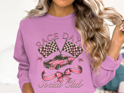 Retro Racer Graphic Print Casual Clothing Product