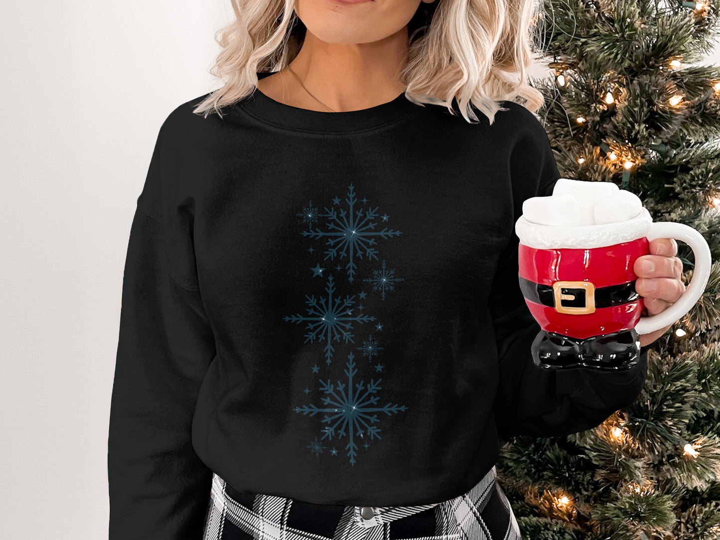 Snowflake Sweater Cozy Christmas Holiday Apparel