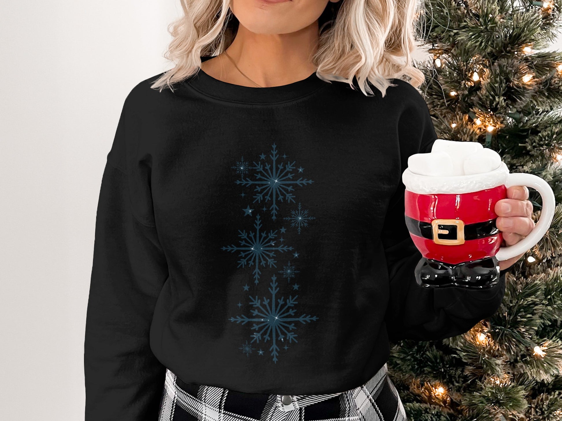 Snowflake Sweater Cozy Christmas Holiday Apparel
