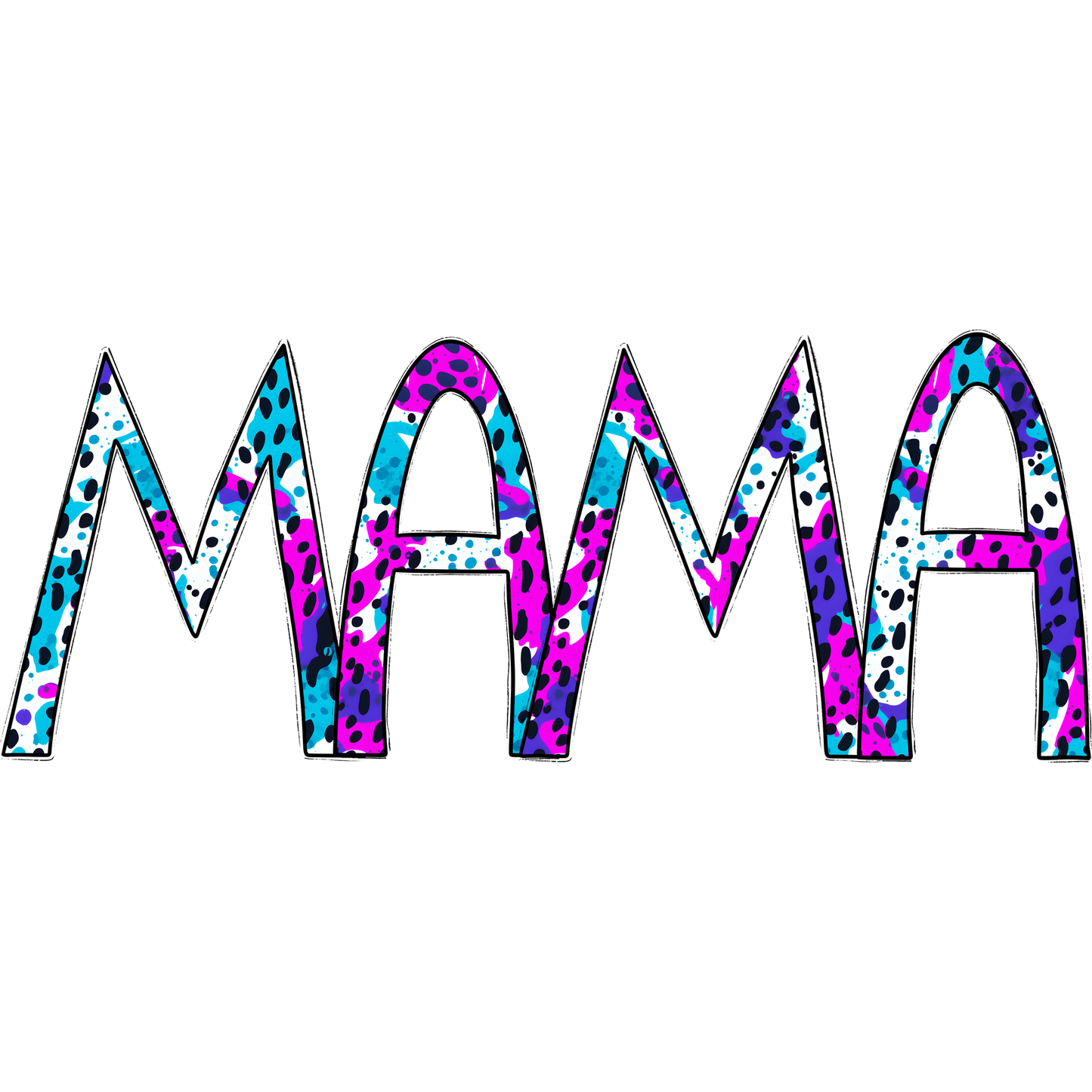 Vibrant Mama Leopard Lettering Design product