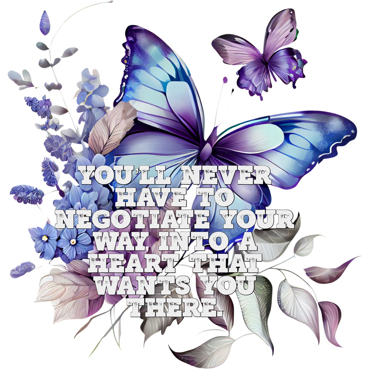 Inspirational Butterfly Quote Wall Art Decor