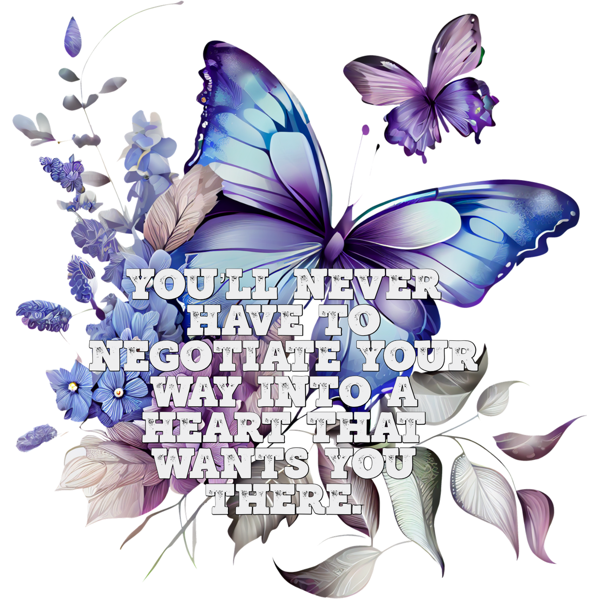 Inspirational Butterfly Quote Wall Art Decor