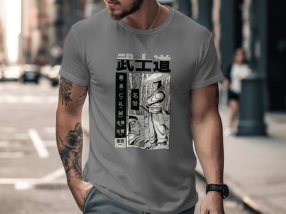 Japanese Samurai Bushido Anime Design T-shirt