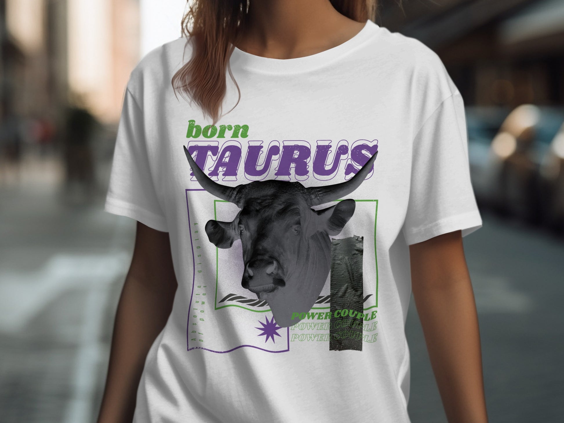 Born Taurus Power Couple Graphic T-Shirt
