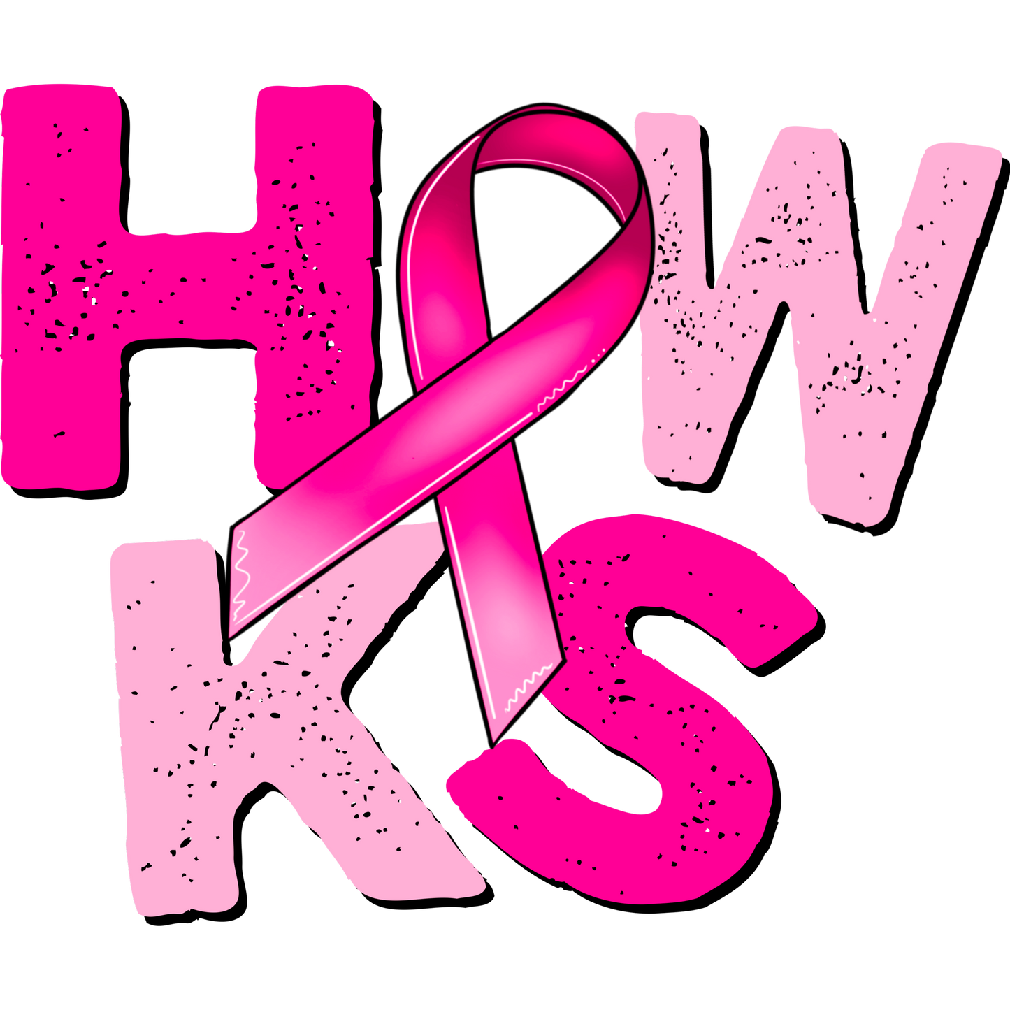 Pink Ribbon Hawks Awareness Graphic Tee