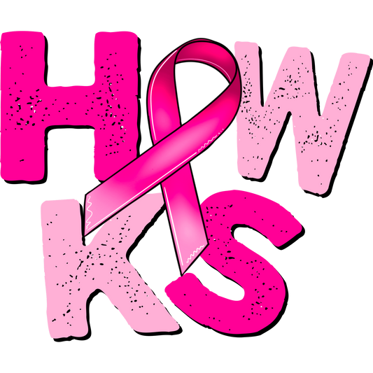 Pink Ribbon Hawks Awareness Graphic Tee