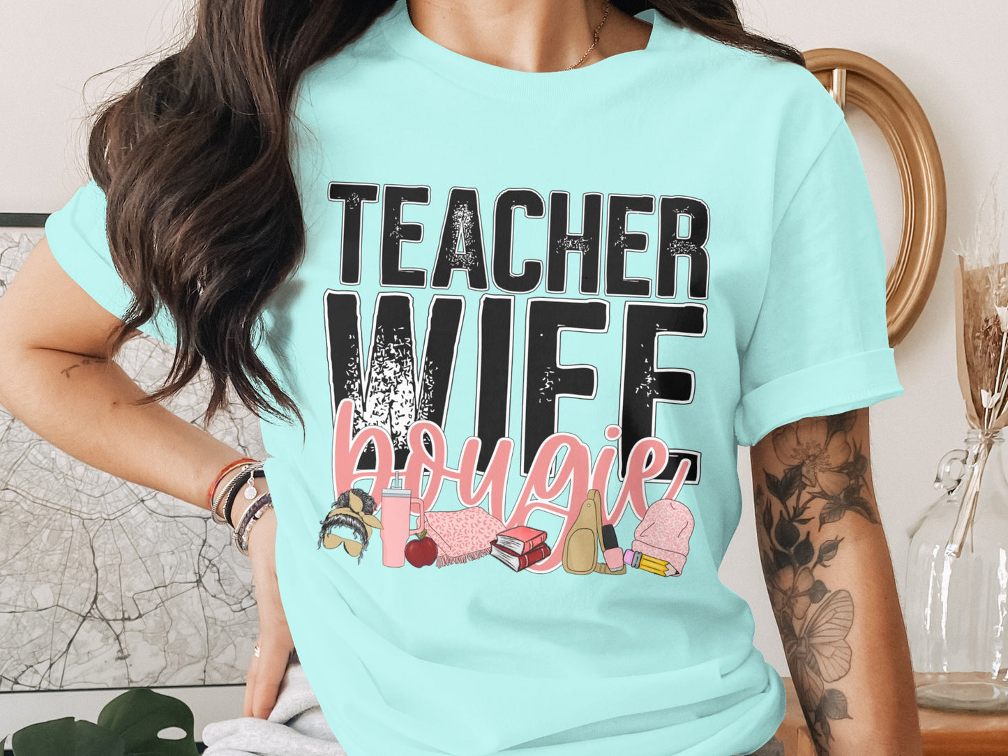 Teacher Wife Bougie Graphic T-Shirt