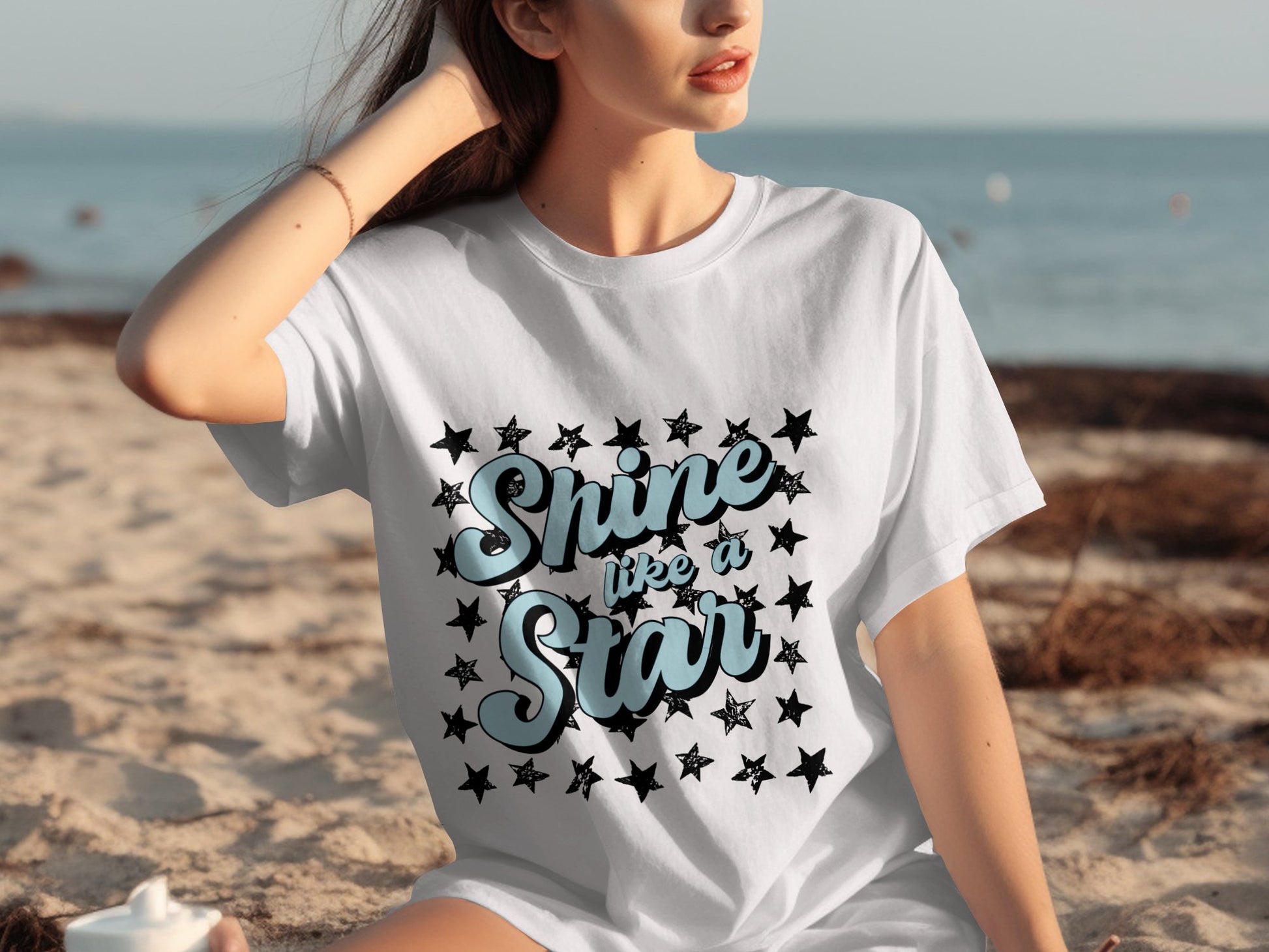 Shine Like a Star Graphic Tee Shirt for Summer Days