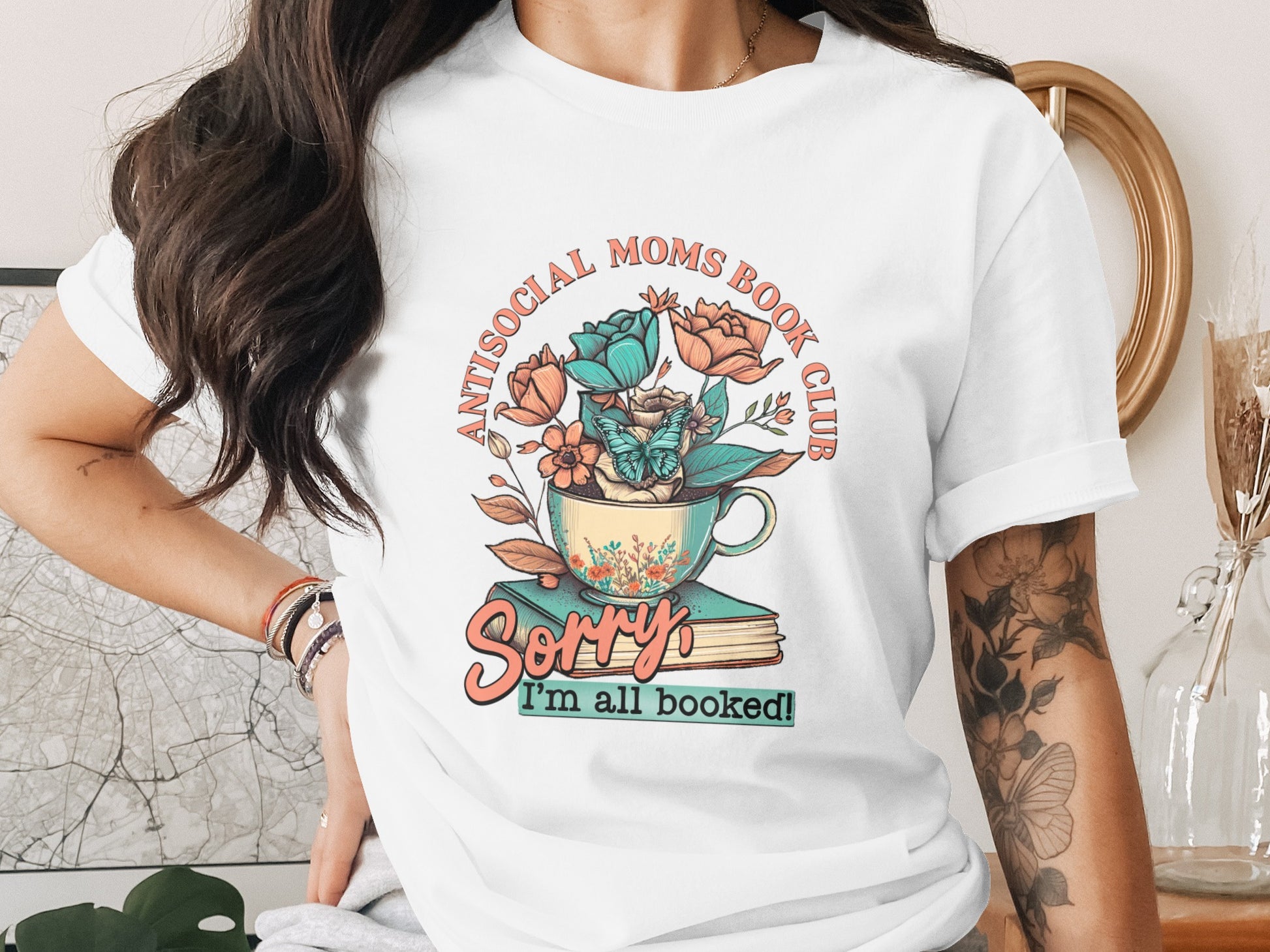 Antisocial Moms Book Club Sorry I'm All Booked Shirt