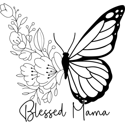 Blessed Mama Butterfly Illustration product