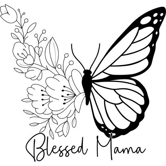 Blessed Mama Butterfly Illustration product