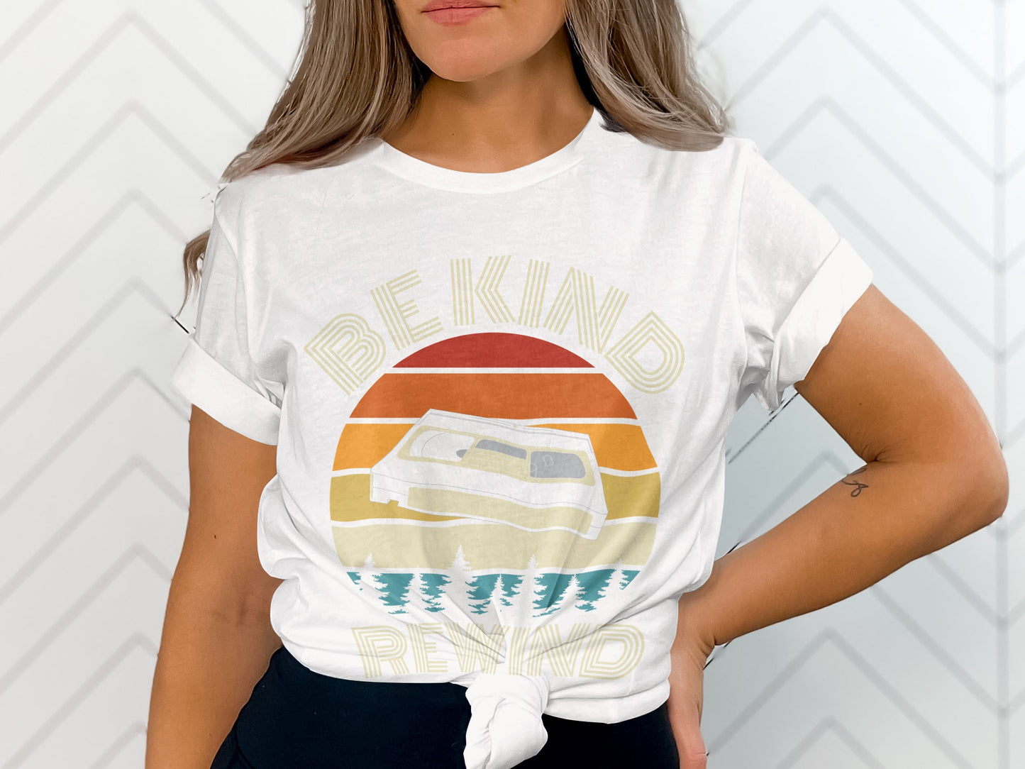 Be Kind Retro Style Graphic Tee Shirt Product