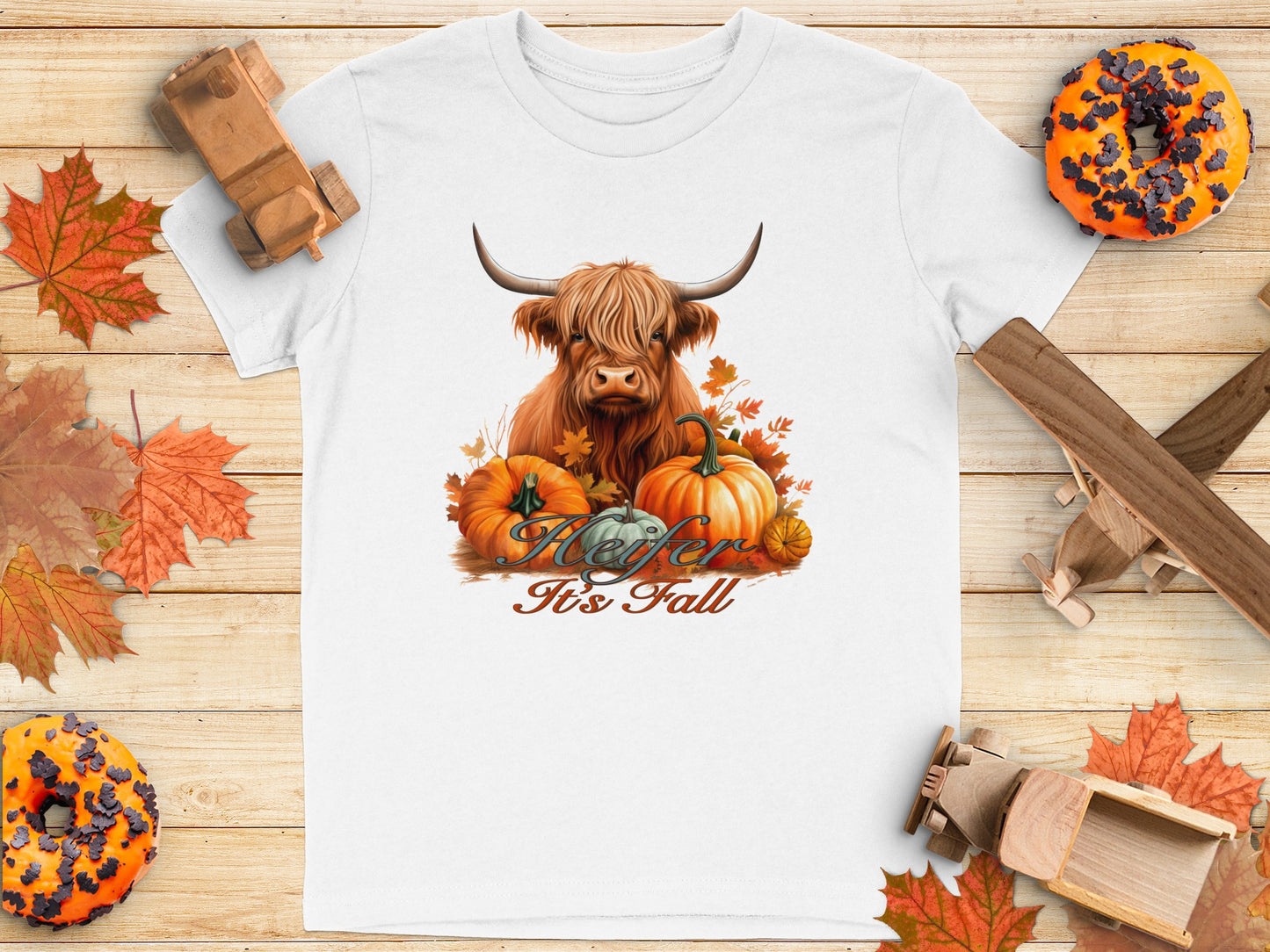 Heifer It's Fall Autumn Cow and Pumpkins T-shirt