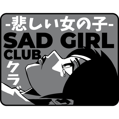 Sad Girl Club Melancholic Art Sticker